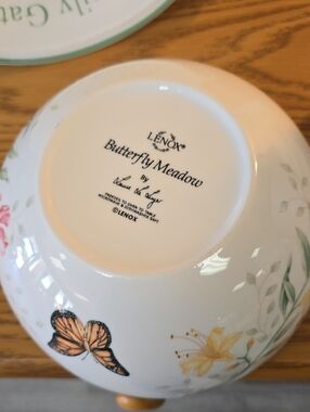 NIB Lenox Butterfly Meadow Porcelain Bowl - Home Is Where The Heart Is 🏵🦋
